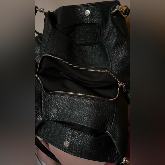 Coach Phoebe Black Leather 3 Compartments Shoulder Bag - Picture 6 of 11